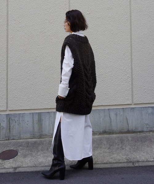 「ETRE TOKYO」 ノースリーブニット FREE オフホワイト レディース_画像3