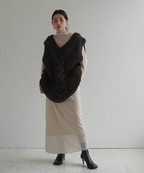 「ETRE TOKYO」 ノースリーブニット FREE オフホワイト レディース_画像4