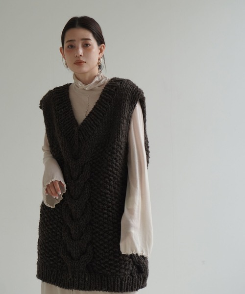 「ETRE TOKYO」 ノースリーブニット FREE オフホワイト レディース_画像5