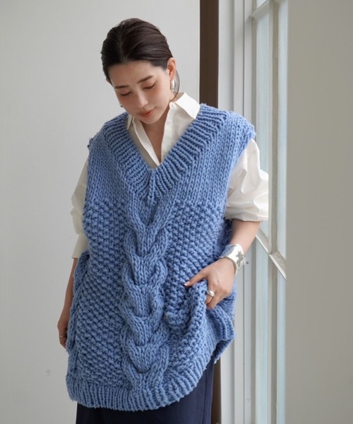 「ETRE TOKYO」 ノースリーブニット FREE オフホワイト レディース_画像8