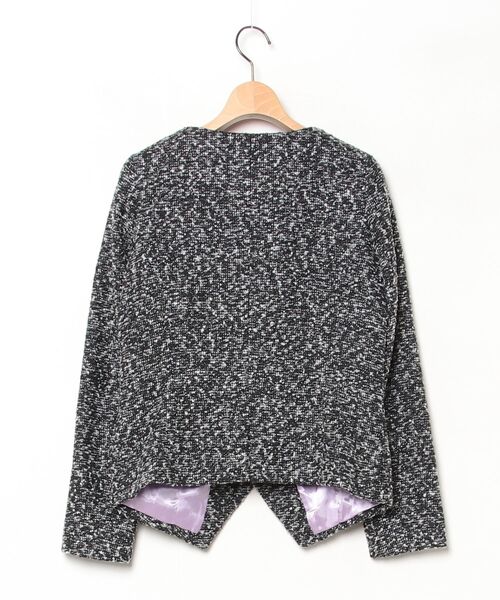 「FREE'S MART」 花柄ノーカラージャケット M ブラック レディース_画像2