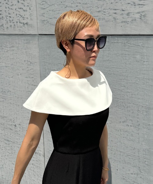 「JENNE」 ノースリーブワンピース MEDIUM ホワイト レディースの画像