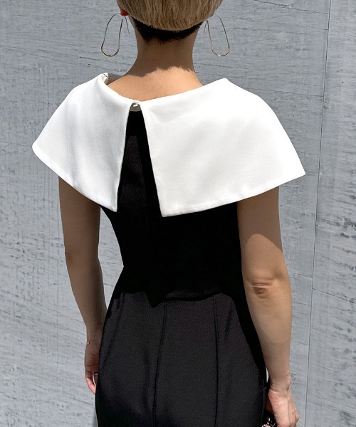 「JENNE」 ノースリーブワンピース MEDIUM ホワイト レディースの画像