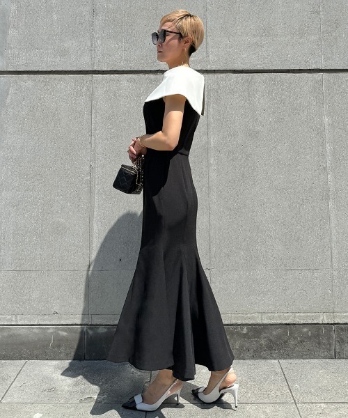 「JENNE」 ノースリーブワンピース MEDIUM ホワイト レディースの画像