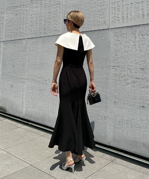 「JENNE」 ノースリーブワンピース MEDIUM ホワイト レディースの画像