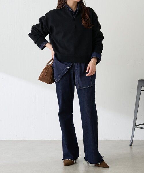 「COLLAGE GALLARDAGALANTE」 長袖ニット FREE ベージュ レディース_画像2