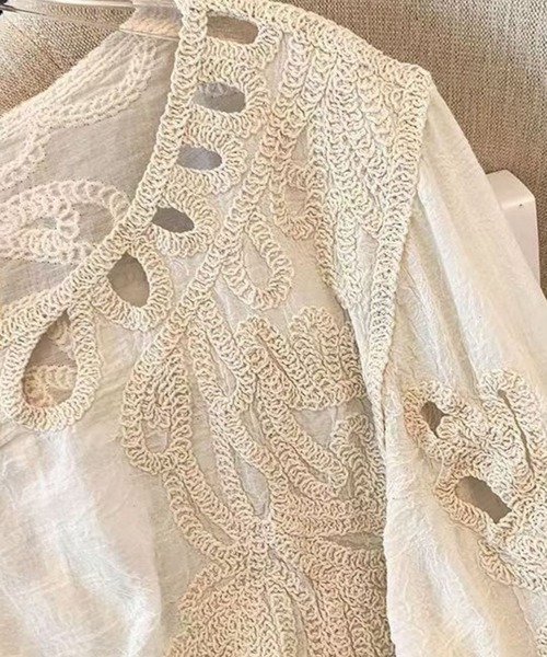 「SPIGA」 「KIDS」長袖ブラウス FREE ホワイト キッズ_画像2