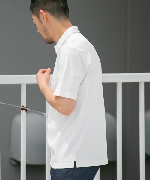 「URBAN RESEARCH ROSSO MEN」 半袖ポロシャツ LARGE ブラック メンズ_画像4