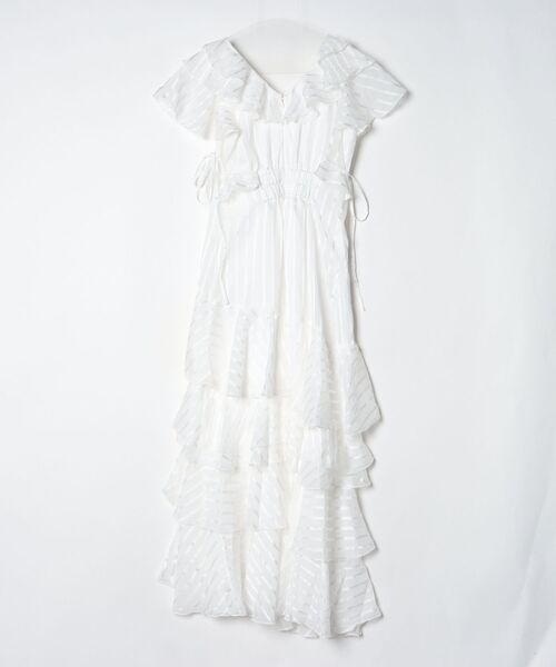 「dazzlin」 半袖ワンピース MEDIUM オフホワイト レディースの画像