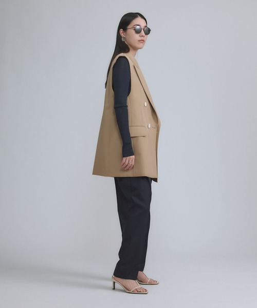 【美品】Chaos サロンタックパンツ キャメル Chaos（カオス） スラックス パンツ / ラニールタックパンツ