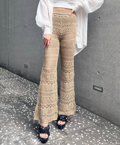 「SPIRALGIRL」 イージーパンツ FREE ブラック レディース_画像4