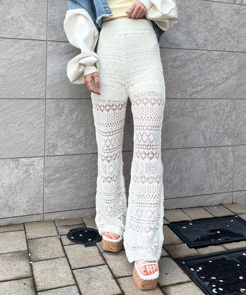 「SPIRALGIRL」 イージーパンツ FREE ブラック レディース_画像6