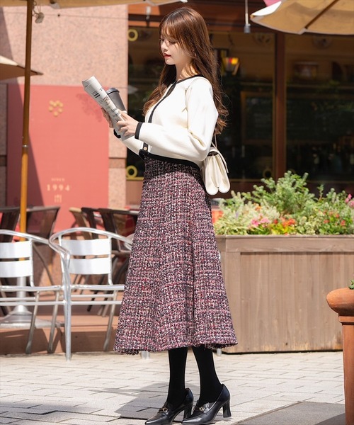 「SWINGLE」 ニットカーディガン MEDIUM ブラウン レディース_画像4