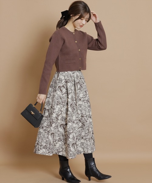 「SWINGLE」 ニットカーディガン MEDIUM ブラウン レディース_画像5