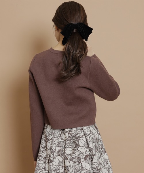 「SWINGLE」 ニットカーディガン MEDIUM ブラウン レディース_画像8