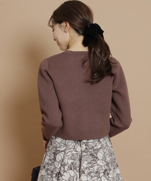 「SWINGLE」 ニットカーディガン MEDIUM ブラウン レディース_画像9
