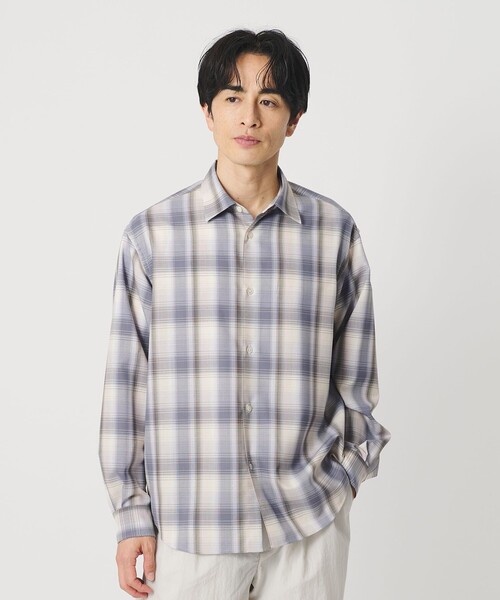 beauty&amp;youth スタンドアロン　チェックシャツ　シャツ 楽天市場】チェックシャツ オンブレ（ブランドビューティ&ユース