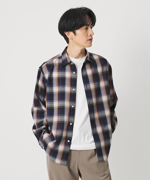BEAUTY＆YOUTH UNITED ARROWS シャツ 尾州 TW オンブレ チェック