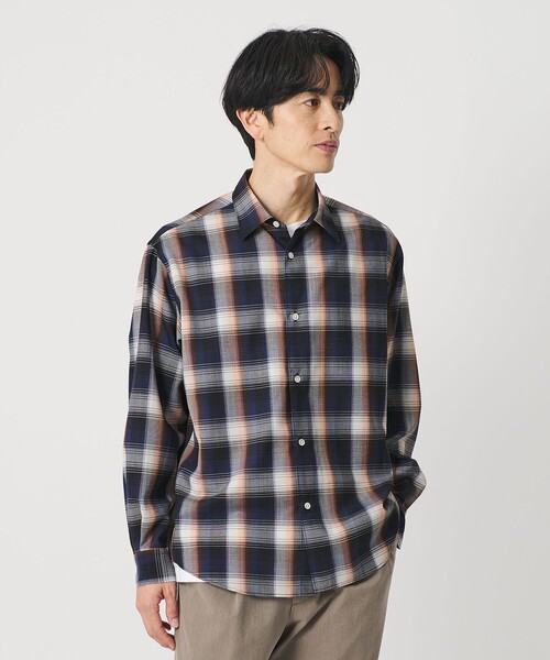 BEAUTY＆YOUTH UNITED ARROWS シャツ 尾州 TW オンブレ チェック