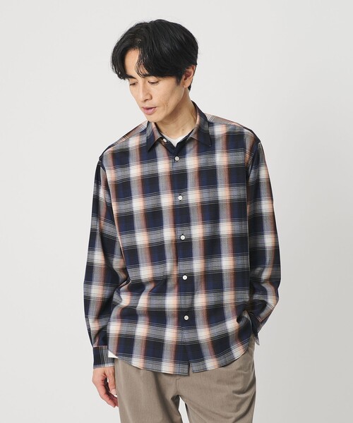 BEAUTY＆YOUTH UNITED ARROWS シャツ 尾州 TW オンブレ チェック