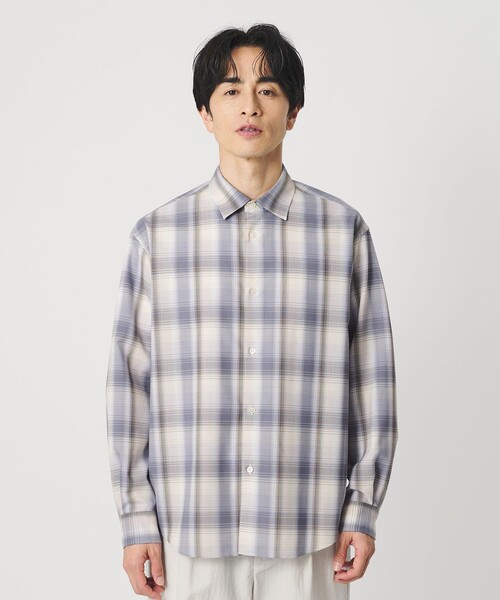 BEAUTY＆YOUTH UNITED ARROWS シャツ 尾州 TW オンブレ チェック