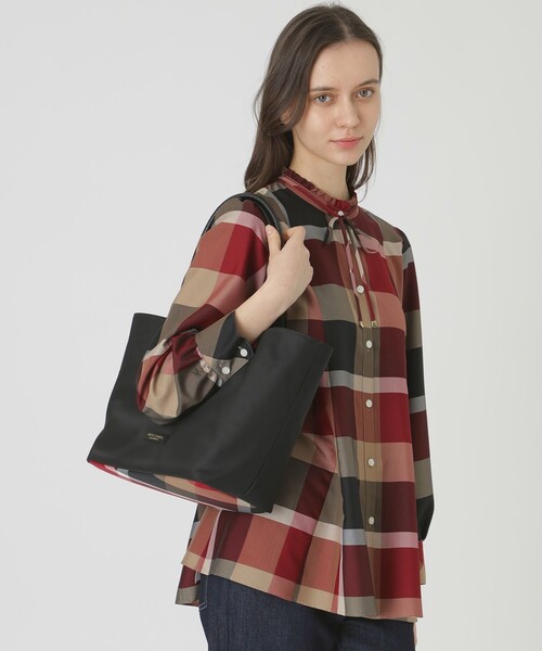 新品未使用◇クレストブリッジチェックナイロンツイルトートバッグ BLUE LABEL CRESTBRIDGE（ブルーレーベルクレストブリッジ） トート
