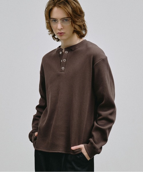 SELLE GLANT（セレグランテ） ヘンリーネック tシャツ WAFFLE HENLEY T