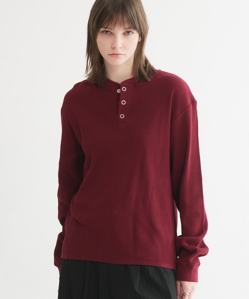 selle glant（セレグランテ） tシャツ WAFFLE HENLEY T-SHIRT/ワッフル