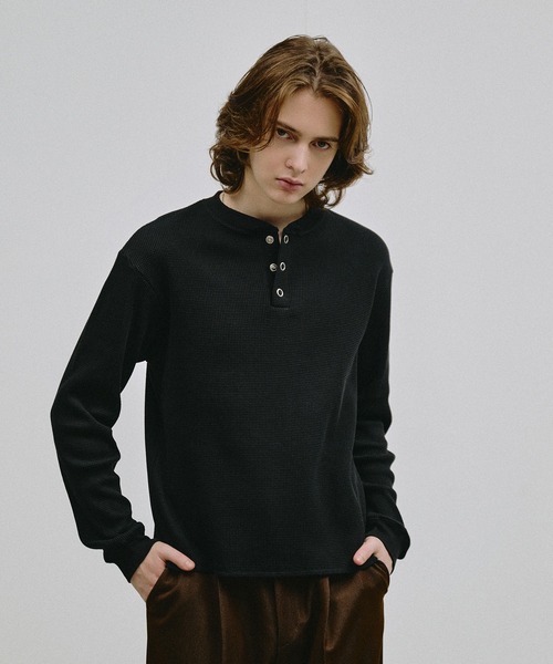 SELLE GLANT（セレグランテ） ヘンリーネック tシャツ WAFFLE HENLEY T