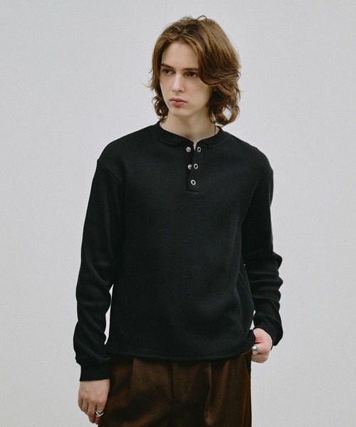 SELLE GLANT（セレグランテ） ヘンリーネック tシャツ WAFFLE HENLEY T