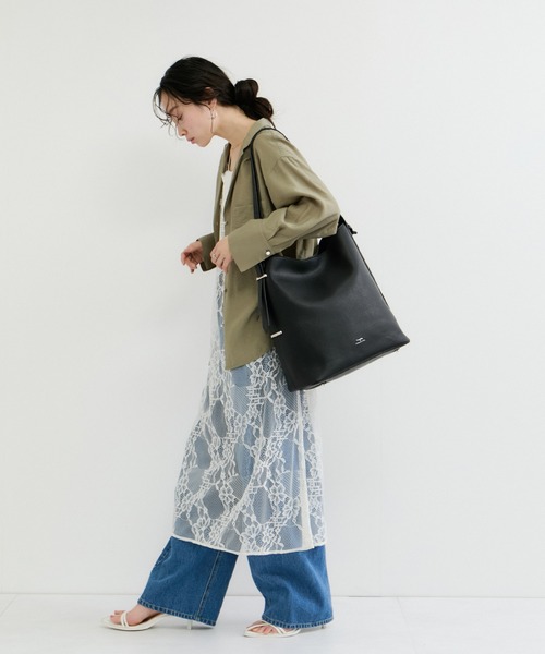 トートバッグ 「George Cinq(ジョルジュサンク)」BELED BACKET BAG（L）/WEB限定 レディースの画像