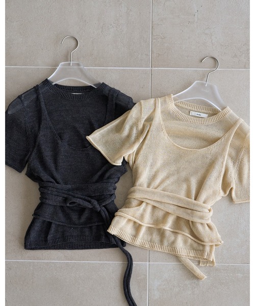 anuke（アンヌーク） ニット セーター Wrapcami Layered Knit