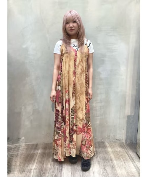Desigual（デシグアル） ワンピース フラワープリントフリルキャミ 