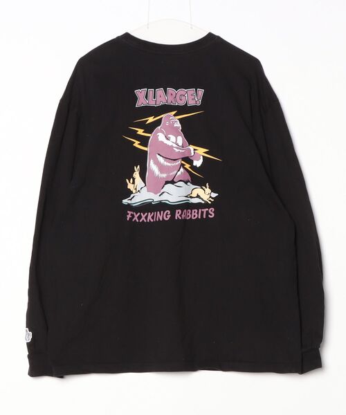 「FR2」 ワンポイント長袖Tシャツ L ブラック メンズ_画像2