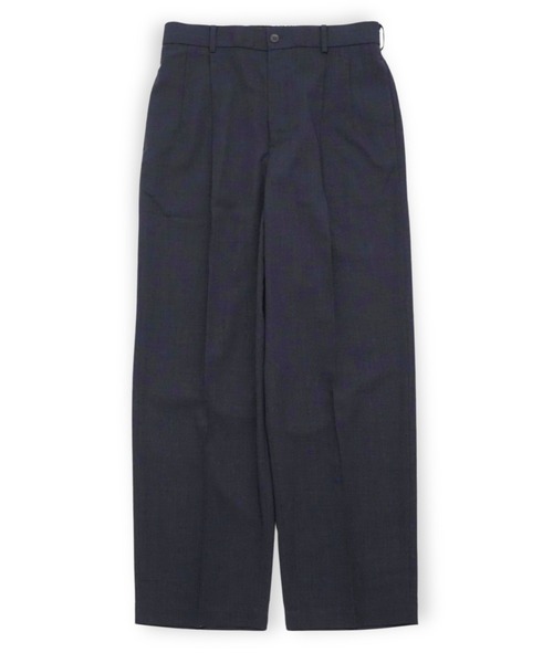 ATON（エイトン） スラックス TWIST WOOL GAUZE TWO TUCKED EASY PANTS