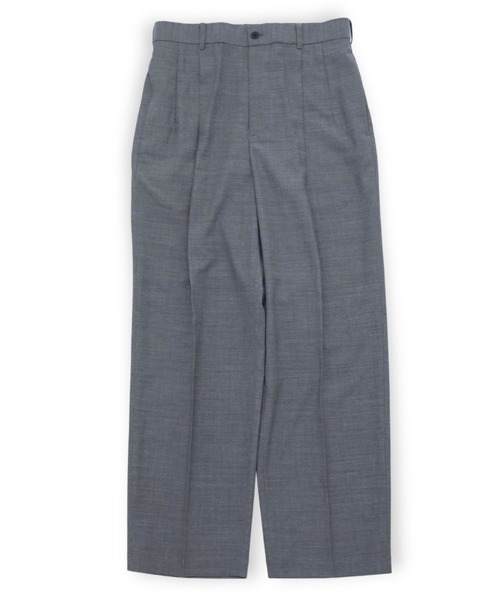 スラックス 「ATON」 TWIST WOOL GAUZE TWO TUCKED EASY PANTS メンズ レディースの画像