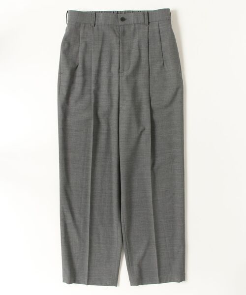 ATON（エイトン） スラックス TWIST WOOL GAUZE TWO TUCKED EASY PANTS