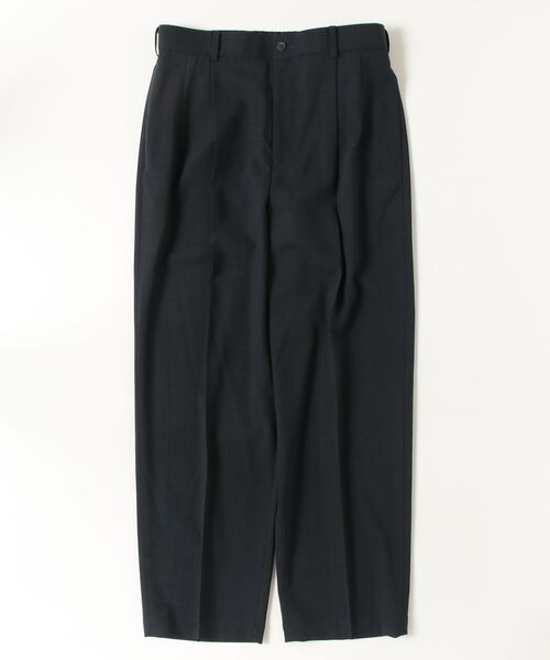 スラックス 「ATON」 TWIST WOOL GAUZE TWO TUCKED EASY PANTS メンズ レディースの画像