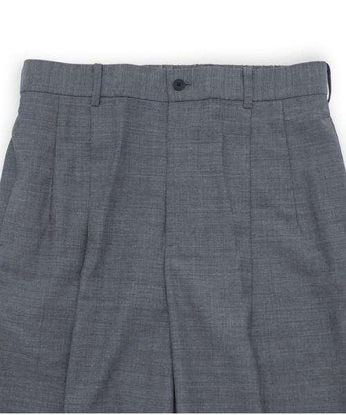 スラックス 「ATON」 TWIST WOOL GAUZE TWO TUCKED EASY PANTS メンズ レディースの画像
