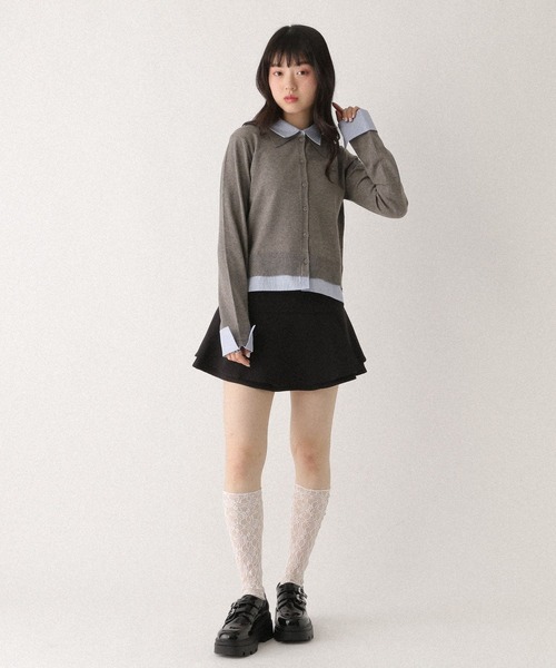 Heather（ヘザー） スカート ハイウエストフリルヘムミニスカート