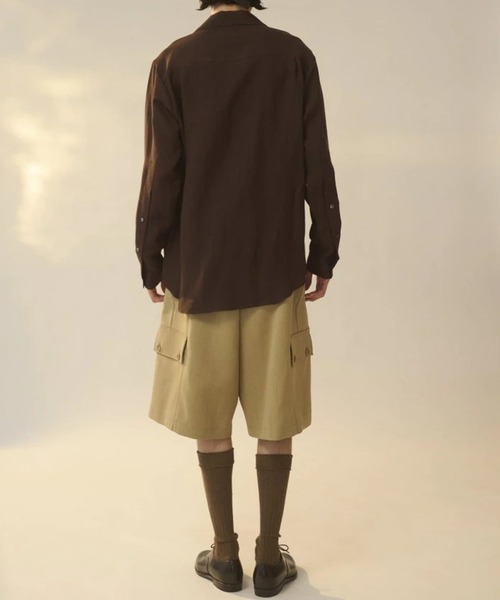 シャツ 「UJOH HOMME/ウジョー」Wide Set Open Collar Shirt メンズの画像