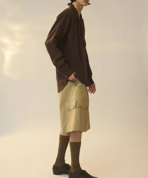 シャツ 「UJOH HOMME/ウジョー」Wide Set Open Collar Shirt メンズの画像