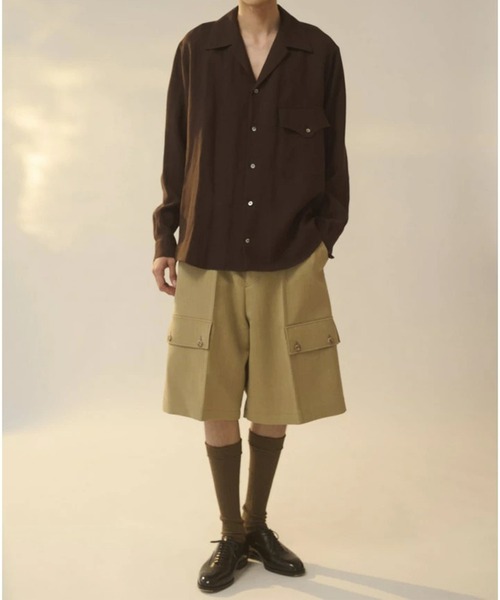 シャツ 「UJOH HOMME/ウジョー」Wide Set Open Collar Shirt メンズの画像