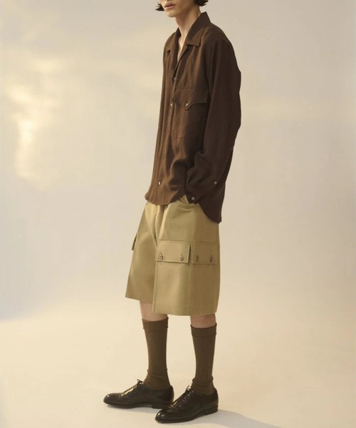 シャツ 「UJOH HOMME/ウジョー」Wide Set Open Collar Shirt メンズの画像