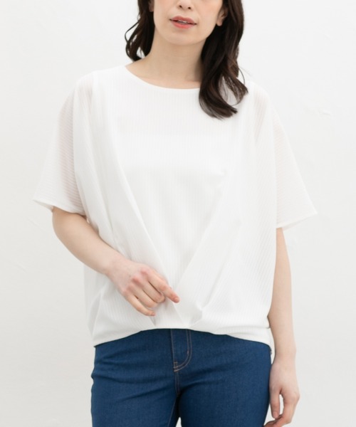 Honeys（ハニーズ） ブラウス シャツ 夏 半袖 「ハニさら・接触冷感
