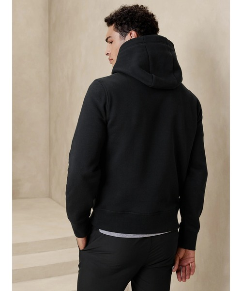 「BANANA REPUBLIC FACTORY STORE」 プルオーバーパーカー L ブラック メンズ_画像4