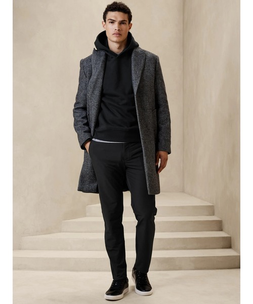「BANANA REPUBLIC FACTORY STORE」 プルオーバーパーカー L ブラック メンズ_画像5