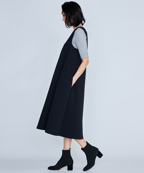 「DOUBLE STANDARD CLOTHING」 ノースリーブワンピース FREE ブラック レディース_画像2