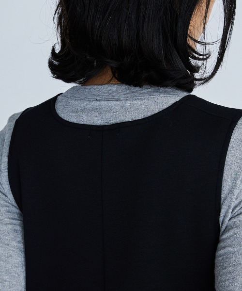 「DOUBLE STANDARD CLOTHING」 ノースリーブワンピース FREE ブラック レディース_画像8