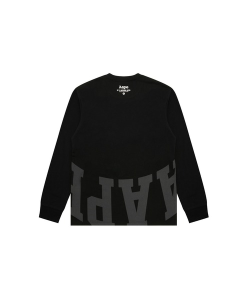 「AAPE BY A BATHING APE」 長袖Tシャツ SMALL ブラック メンズの画像